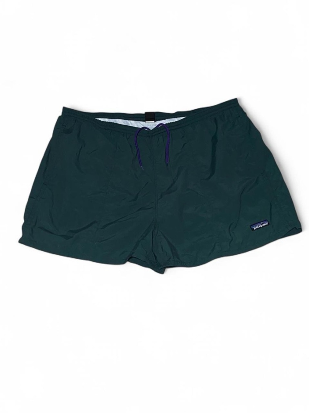 Vintage 80s 90s Patagonia Baggies Green Lined 4" Nylon Shorts XL Forrest Green